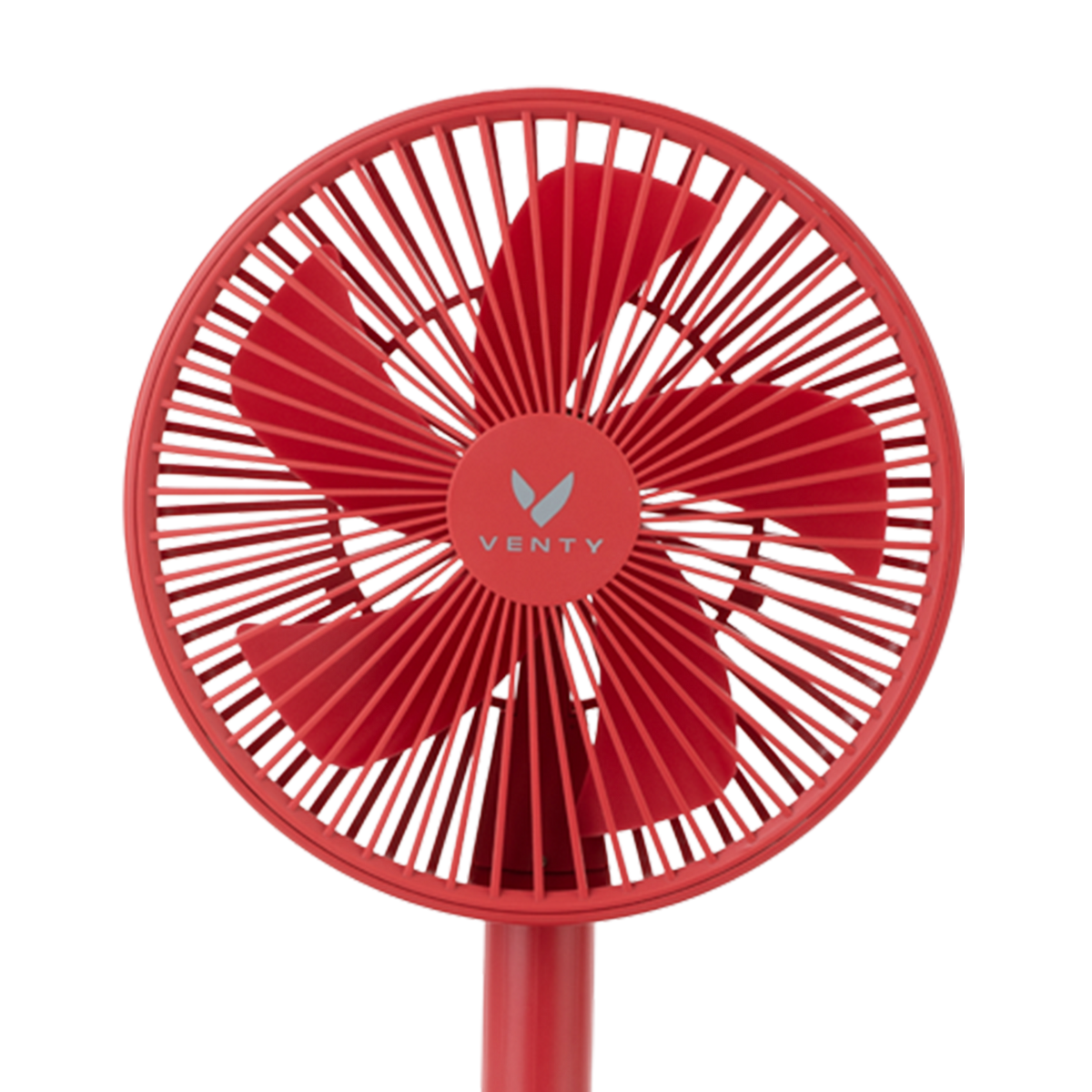 Foldable Fan vermelho em detalhe