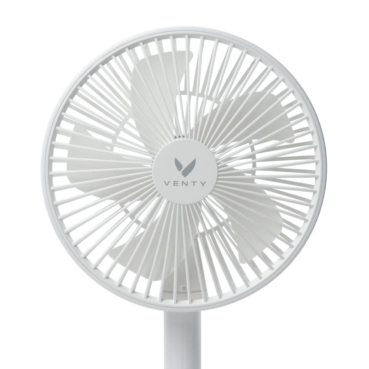 Foldable Fan branco em detalhe